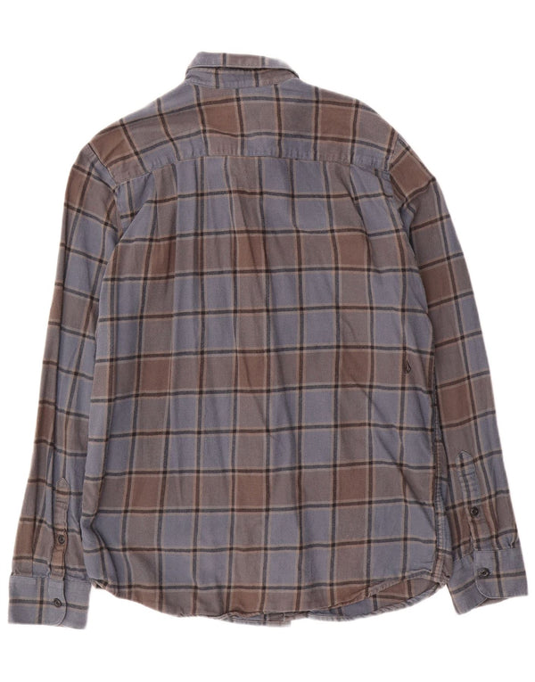 Volcom muška moderna flanelska košulja velikog plavog kariranog pamuka
