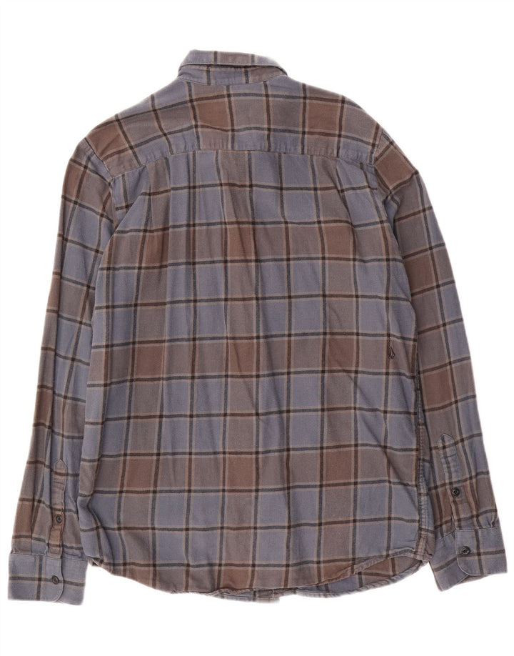 Volcom muška moderna flanelska košulja velikog plavog kariranog pamuka