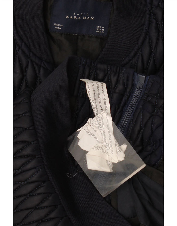 Zara muška bomber prošivena jakna UK 38 srednje tamnoplavi poliester