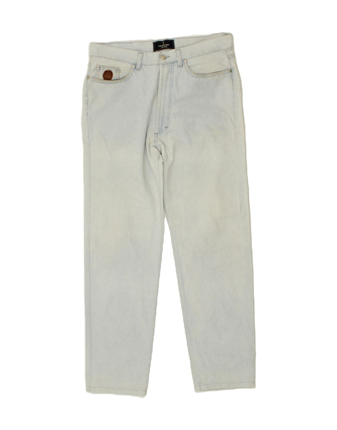 TRUSSARDI Mens Tapered Jeans W34 L30 Blue Vintage Trussardi and Second-Hand Trussardi from Messina Hembry 