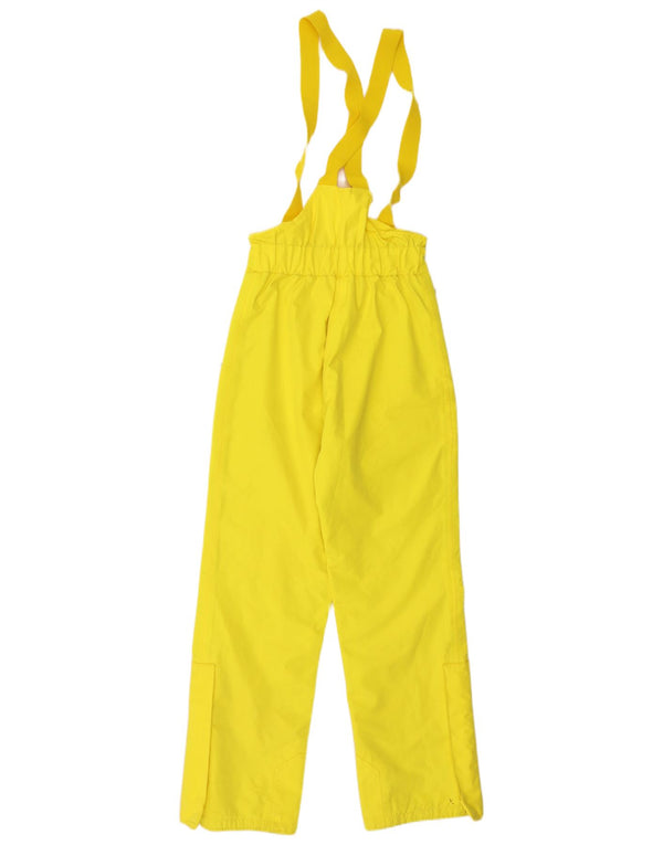 Vintage ženske Dungaree skijaške hlače EU 34 XS žuti poliamid