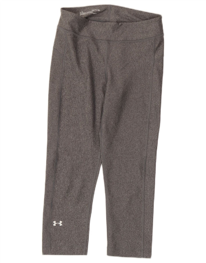 Under Armour Ženske Heat Gear Capri Leggings UK 8 Mali sivi poliester