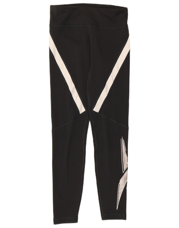 Reebok ženske tajice Speed Wick UK 8/10 male crne poliesterske blokove