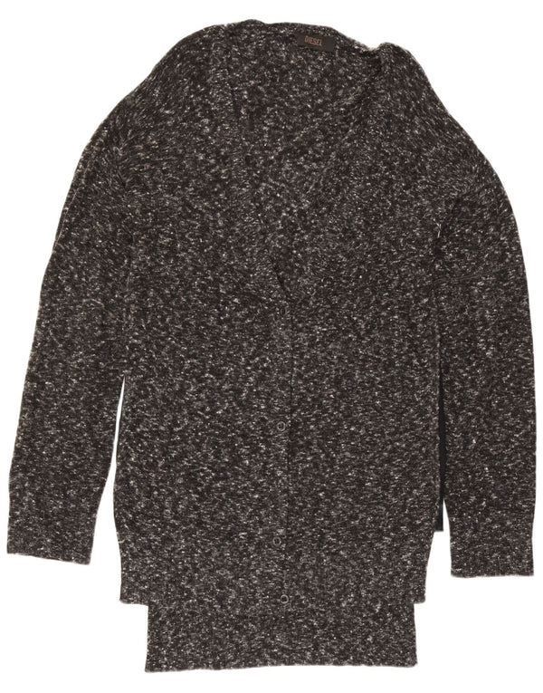 Diesel ženski dugi prekomjerni kardigan pulover UK 10 Small Grey Flecked