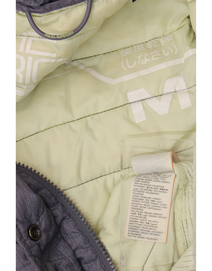 SUPERDRY ženska podstavljena jakna s kapuljačom UK 12 Srednje tamnoplavi poliester