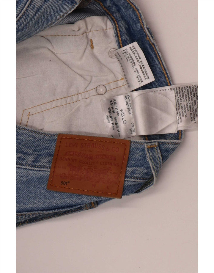 Levi's ženske 501 ravne traperice W25 L30 plavi pamuk