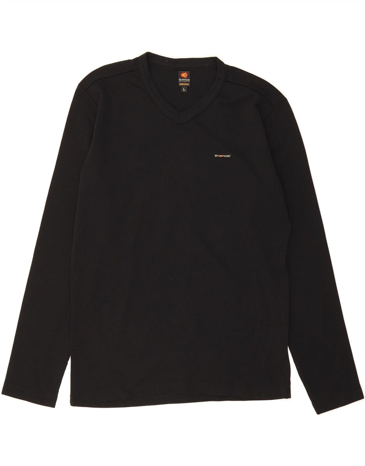 ENERGIE Womens Top Long Sleeve UK 16 Large Black Polyamide Vintage Energie and Second-Hand Energie from Messina Hembry 