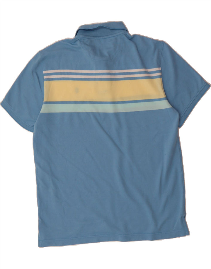 IZOD Mens Polo Shirt Large Blue Colourblock Cotton Vintage Izod and Second-Hand Izod from Messina Hembry 