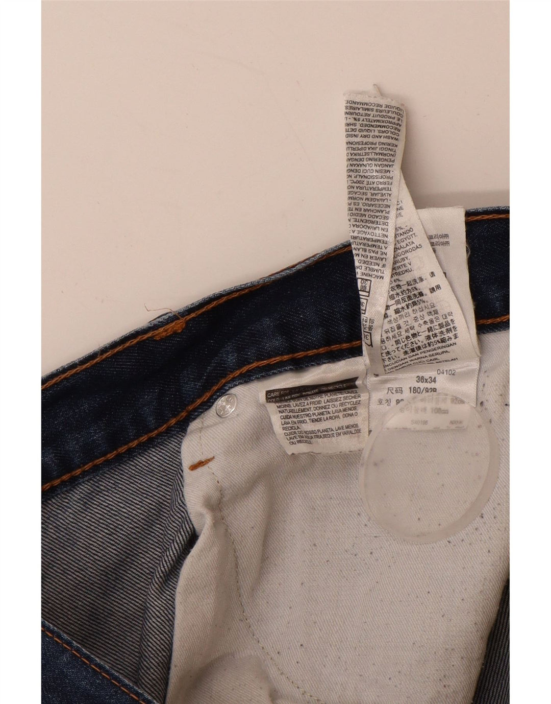LEVI'S muške 514 ravne traperice W36 L29 plavi pamuk
