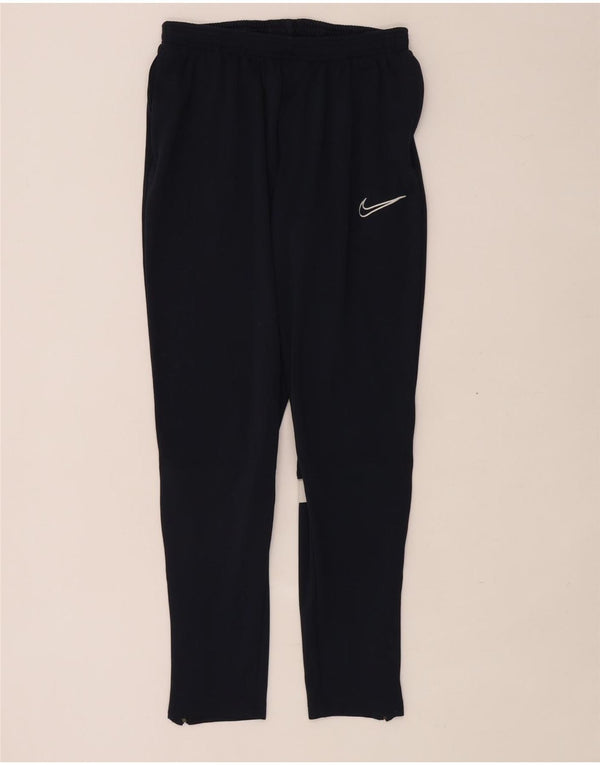 Nike Mens Dri Fit Tracksuit Trousers Medium Navy Blue Colourblock Polyester