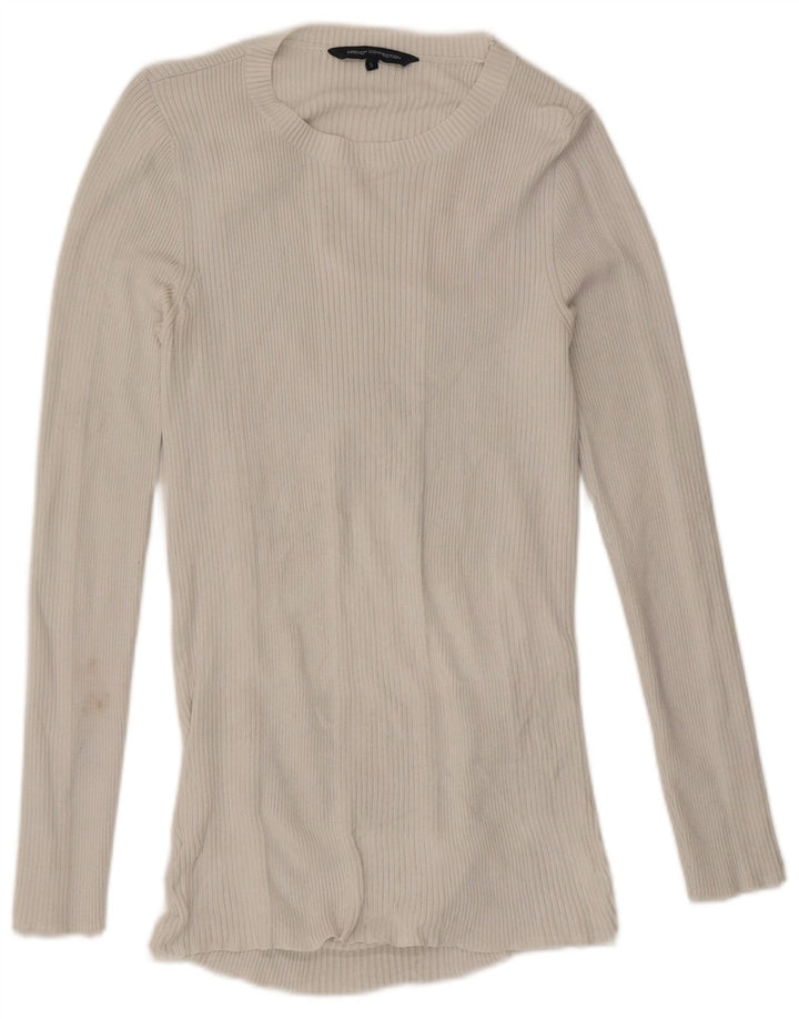 French Connection Ženska majica dugih rukava UK 10 Mala bijela