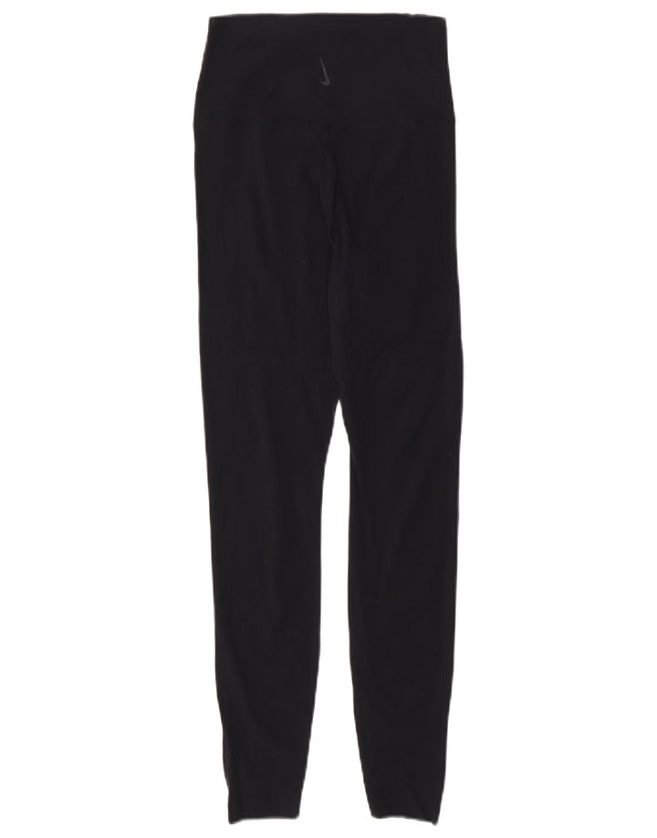 NIKE Ženske Dri Fit Leggings UK 8 Male crne najlonske