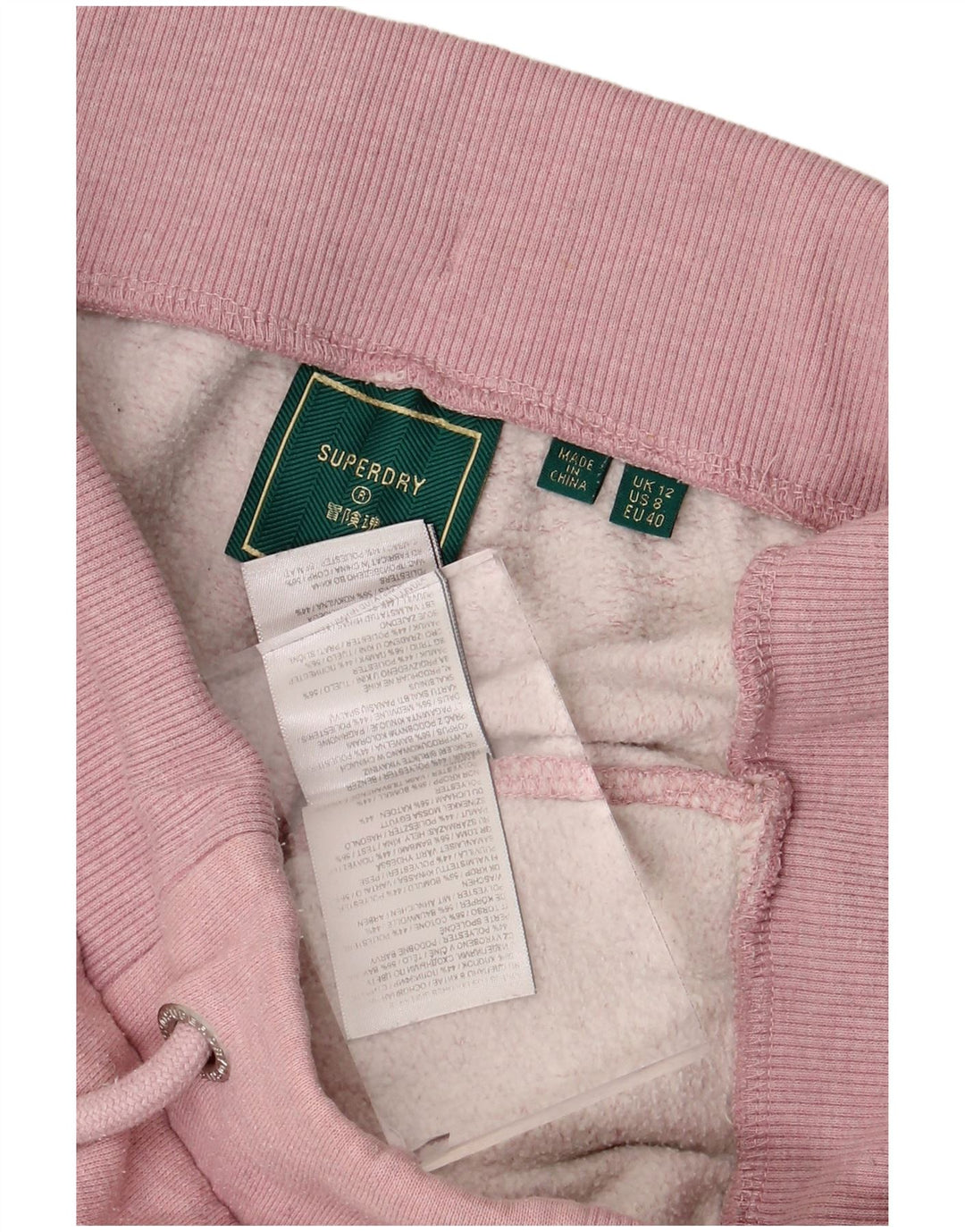 Superdry ženska trenirka hlače Joggers UK 12 srednje ružičasti poliester