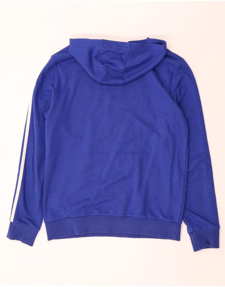 ADIDAS majica s kapuljačom s grafičkim motivima 13-14 godina, plavi pamuk