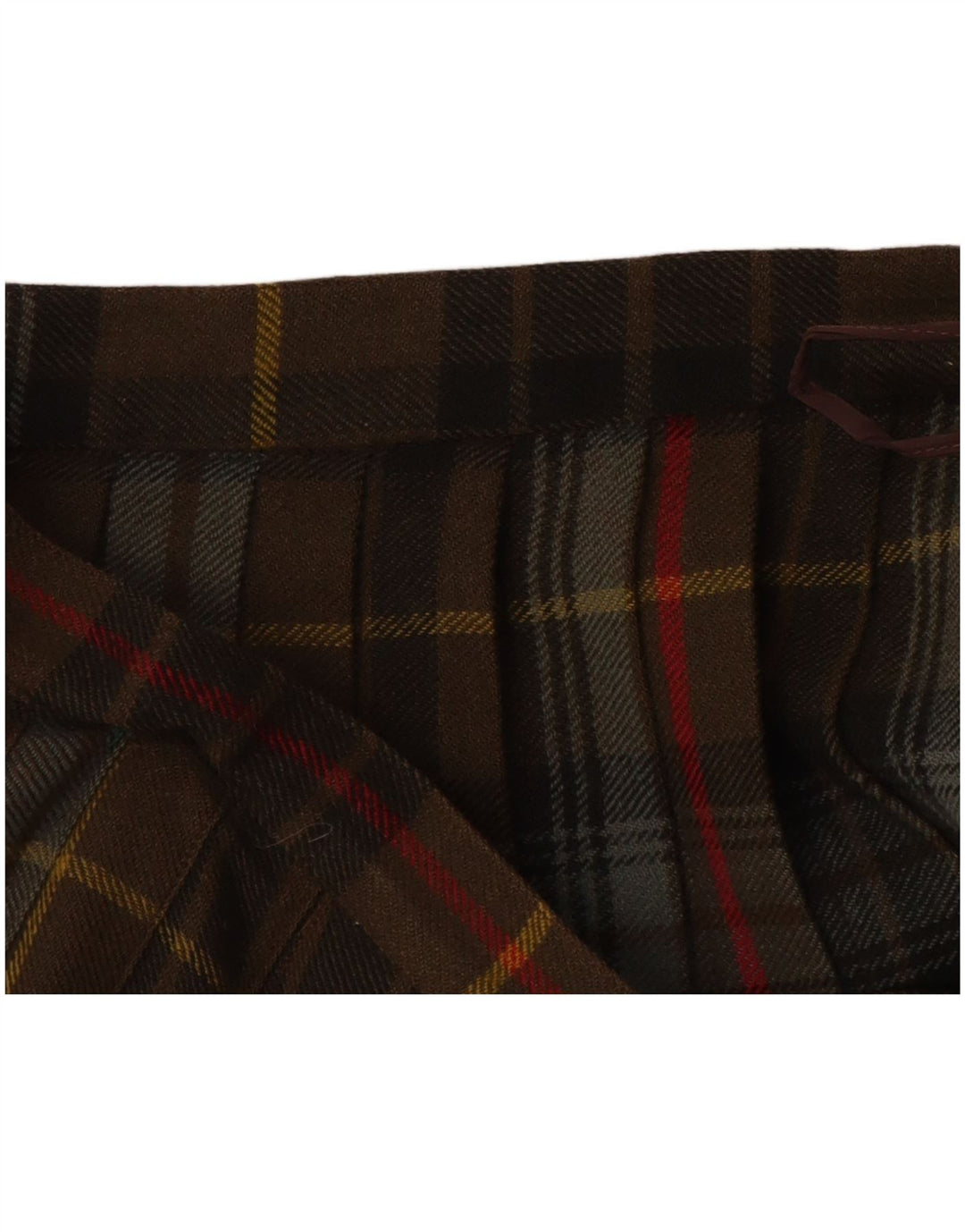 VINTAGE ženska suknja na preklop W28, srednji kaki karirani