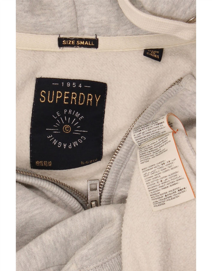 SUPERDRY muška majica s kapuljačom s patentnim zatvaračem, mali sivi flekasti pamuk
