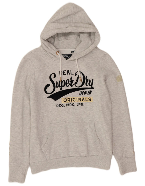 Superdry ženska majica s kapuljačom s kapuljačom UK 12 srednje sivi poliester