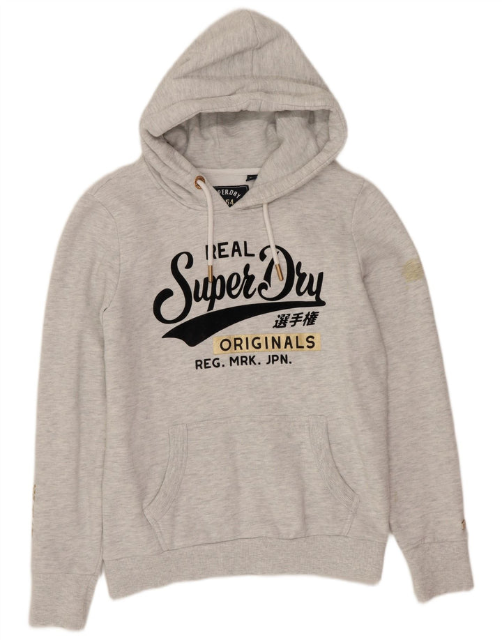 Superdry ženska majica s kapuljačom s kapuljačom UK 12 srednje sivi poliester