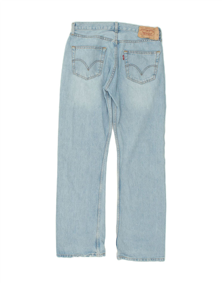LEVI'S muške 501 ravne traperice W32 L32 plavi pamuk