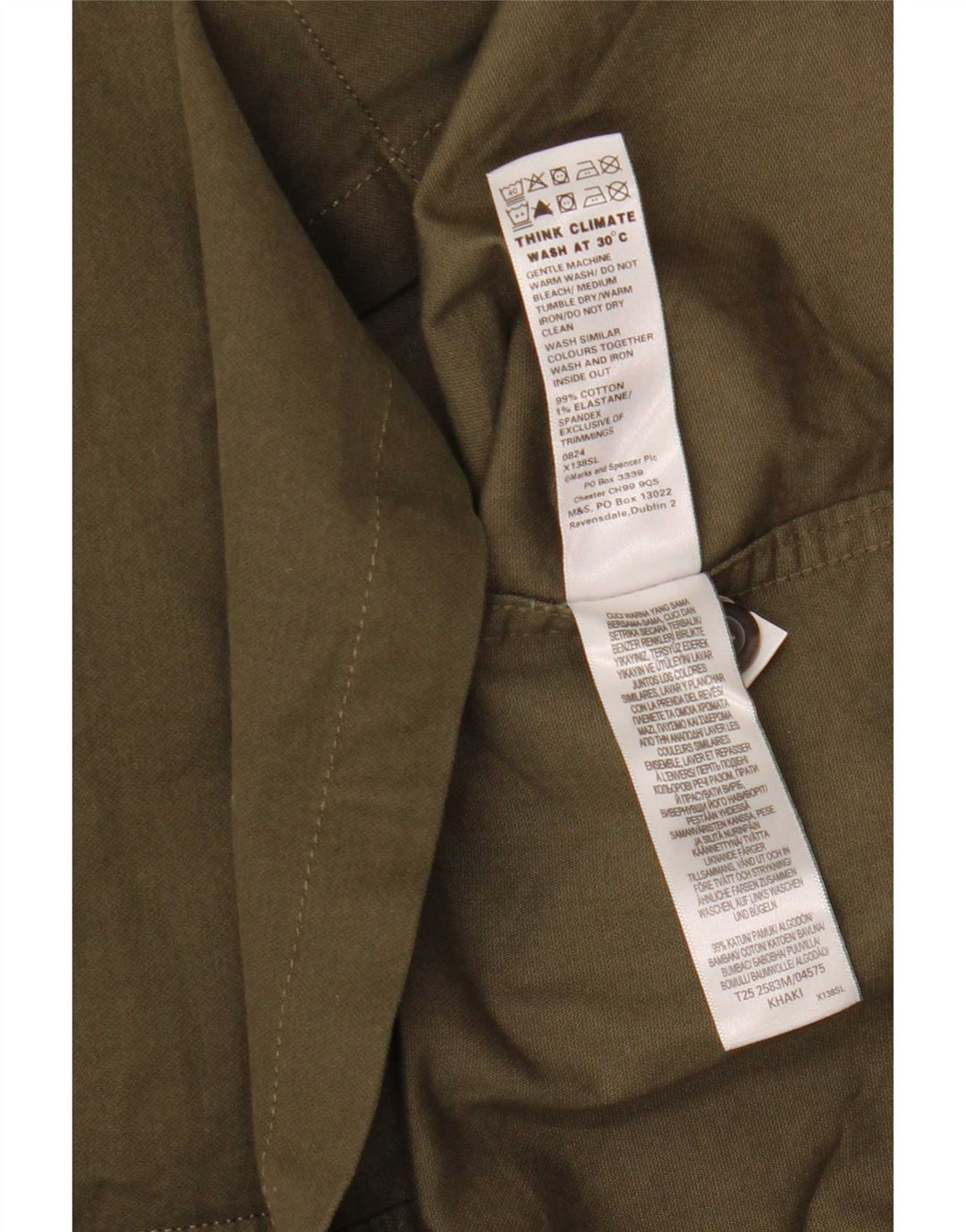 Marks & Spencer muška majica majica male boje kaki pamuka