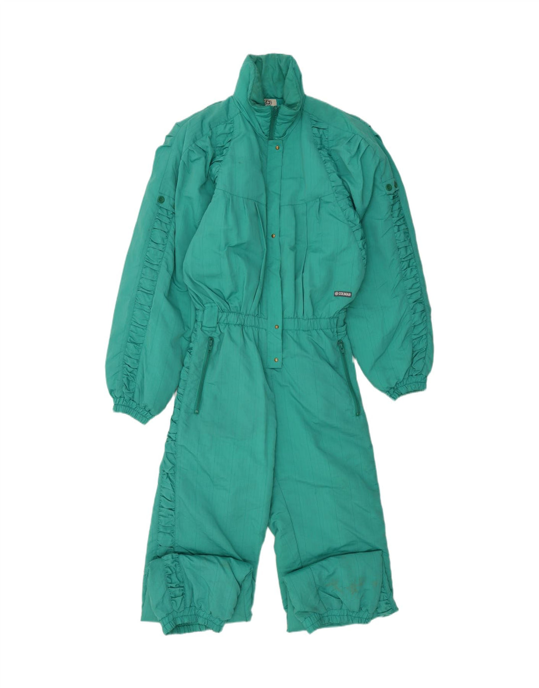 COLMAR Womens Ski Jumpsuit UK 16 Large Green Vintage Colmar and Second-Hand Colmar from Messina Hembry 