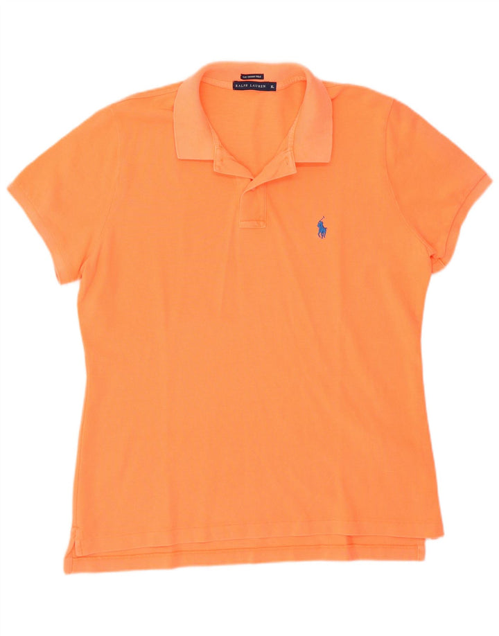 RALPH LAUREN Ženska uska polo majica UK 18 XL, narančasti pamuk
