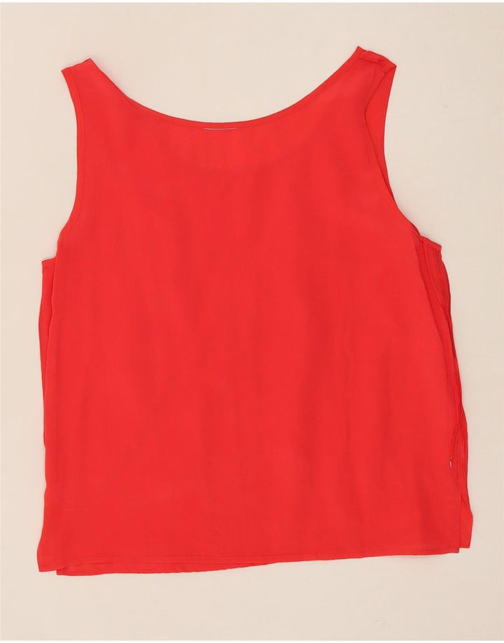 VINTAGE Womens Sleeveless Blouse Top UK 12 Medium Pink Vintage Vintage and Second-Hand Vintage from Messina Hembry 
