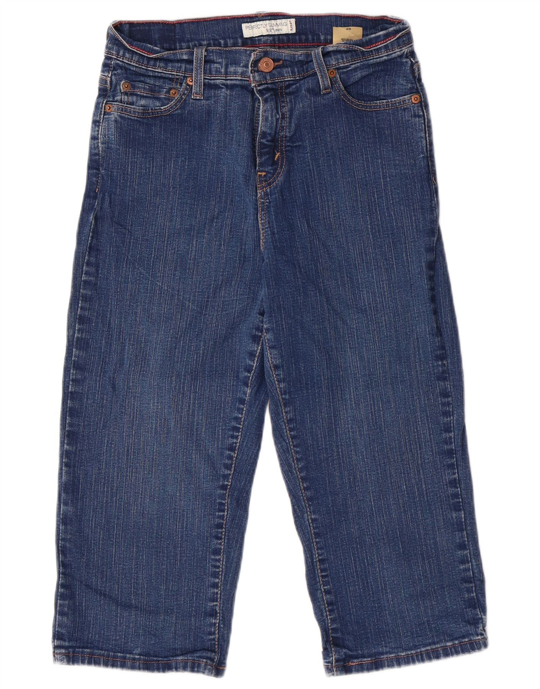 LEVI'S Womens 512 Perfectly Slimming Capri Jeans US 8 Medium W26 L18 Blue