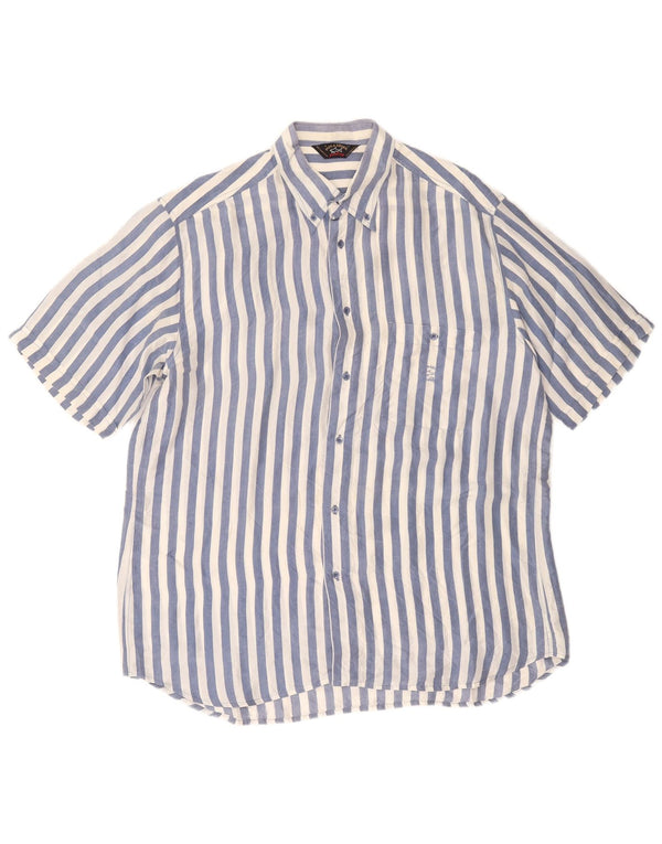 PAUL & SHARK Muška jahtaška majica kratkih rukava XL od svile na plave pruge