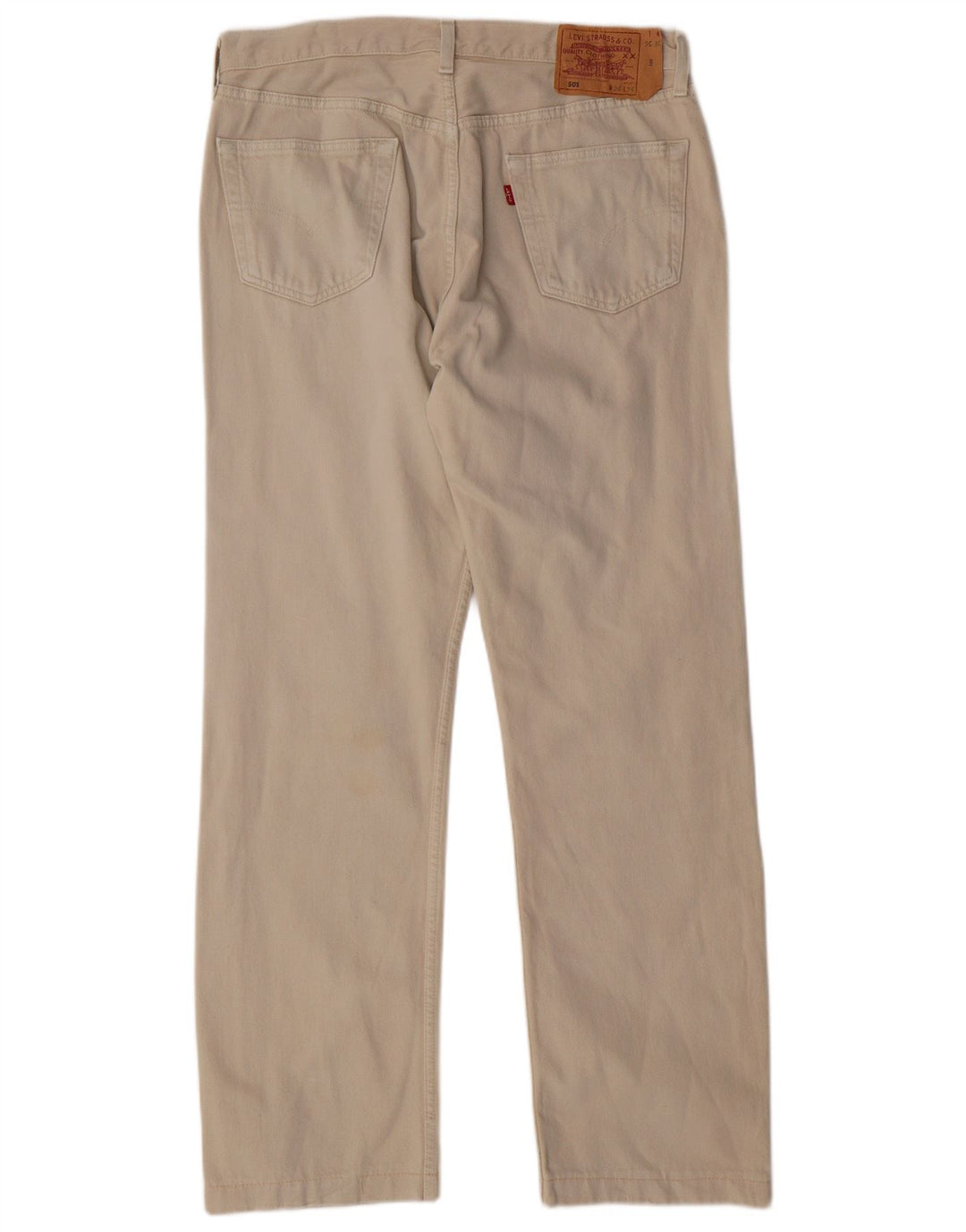 LEVI'S muške 501 ravne traperice W36 L31 bež pamuk
