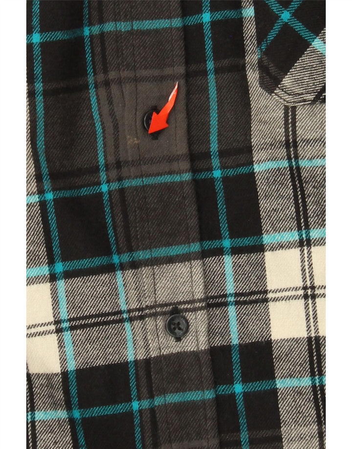 Quiksilver muška flanelska košulja standardnog kroja srednje siva karirana pamuk