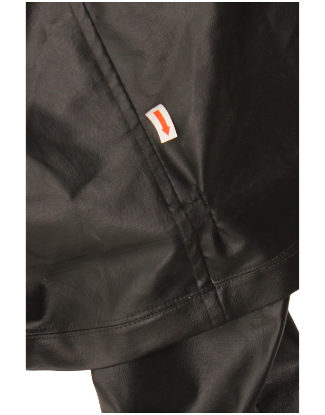 VINTAGE ženski kožni kaput UK 12 srednje crne boje