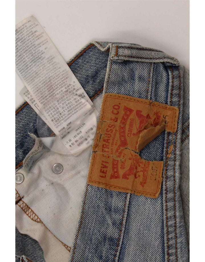 Levi's muške 505 ravne traperice s oštećenjem W34 L28, plavi pamuk