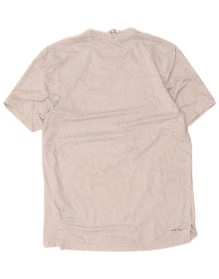 Nike Dri Fit Graphic T-Shirt Top Srednje sivi geometrijski poliester