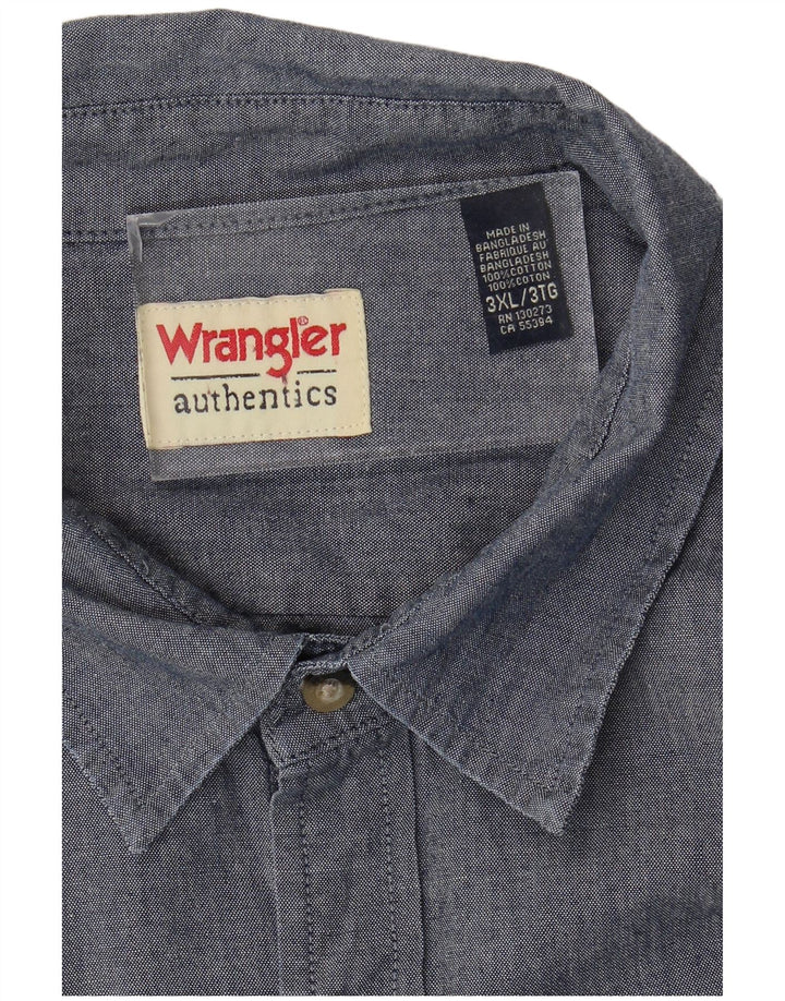 WRANGLER Muška košulja 3XL tamnoplavi pamuk