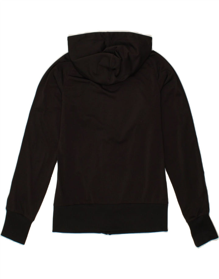 PUMA Womens Graphic Zip Hoodie Sweater UK 12  Medium  Black Polyester Vintage Puma and Second-Hand Puma from Messina Hembry 