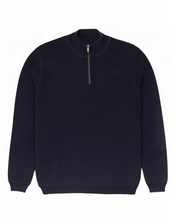 Eddie Bauer muški džemper s izrezom s patentnim zatvaračem 2XL tamnoplavi pamuk