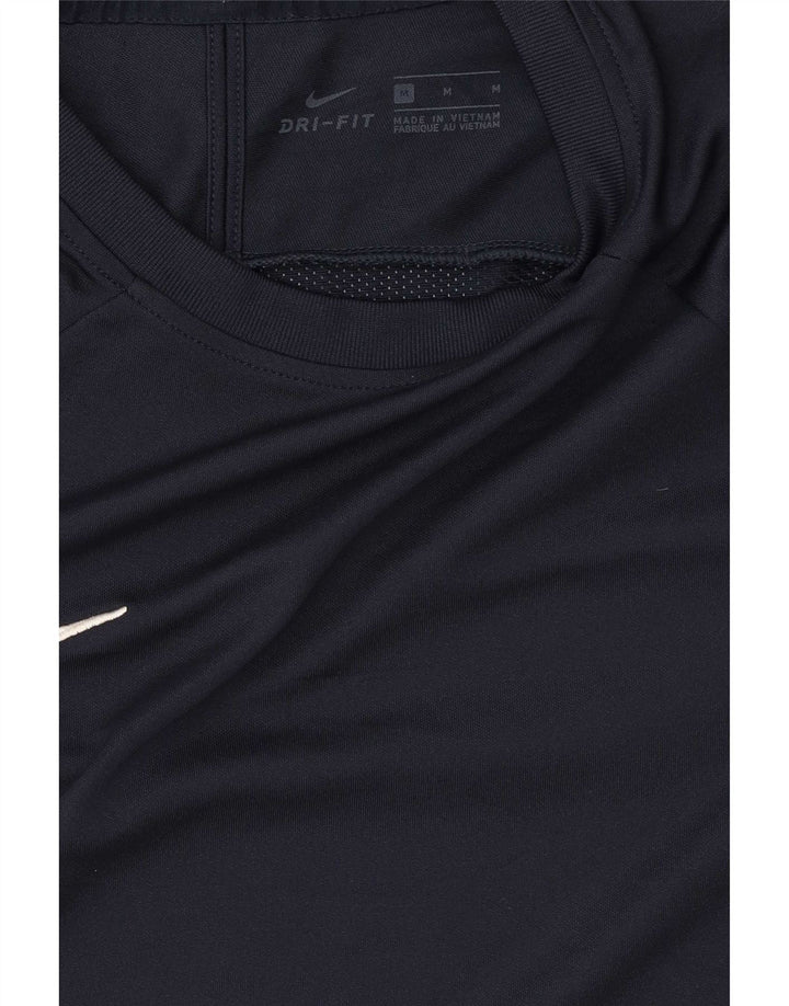 Nike Dri Fit T-Shirt Top Medium Navy Blue Colourblock