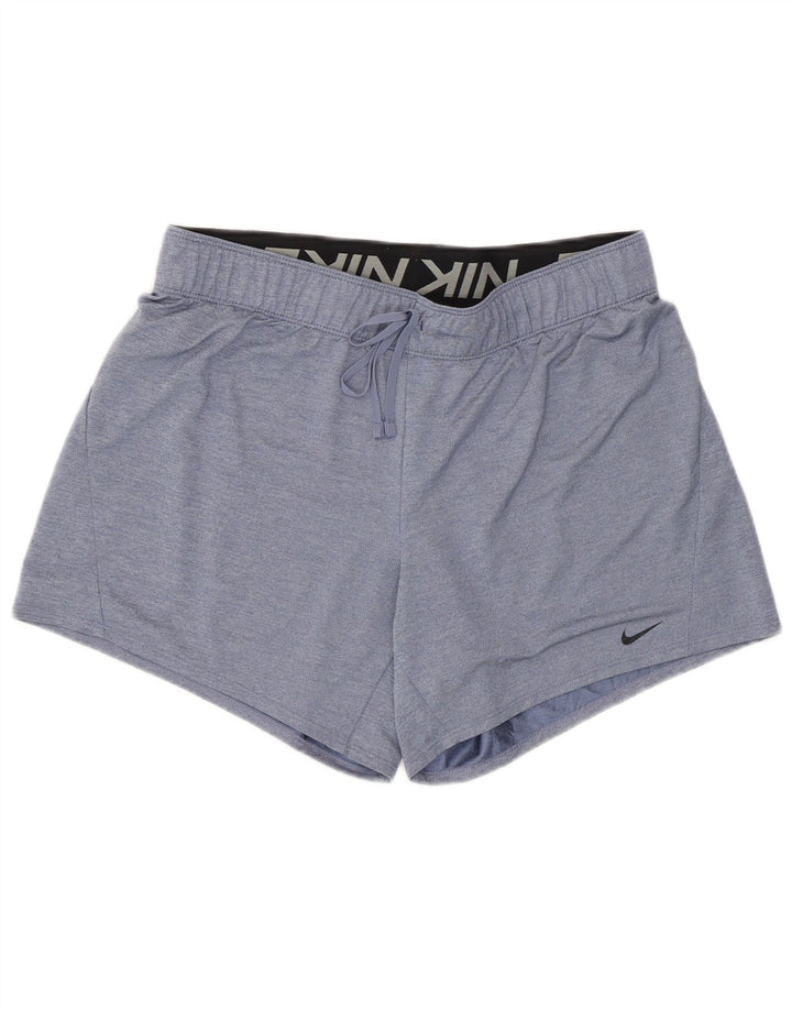 Nike ženske kratke sportske hlače Dri Fit UK 14 srednje plavi poliester