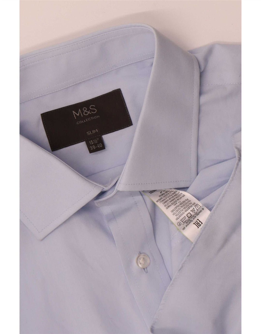 Marks & Spencer muška tanka košulja UK 39/40 15 1/2 srednje plavi poliester