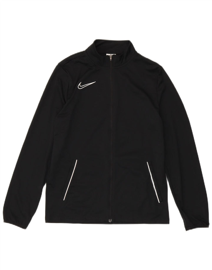 Nike Boys Dri Fit trenirka gornja jakna 13-14 godina XL crni poliester