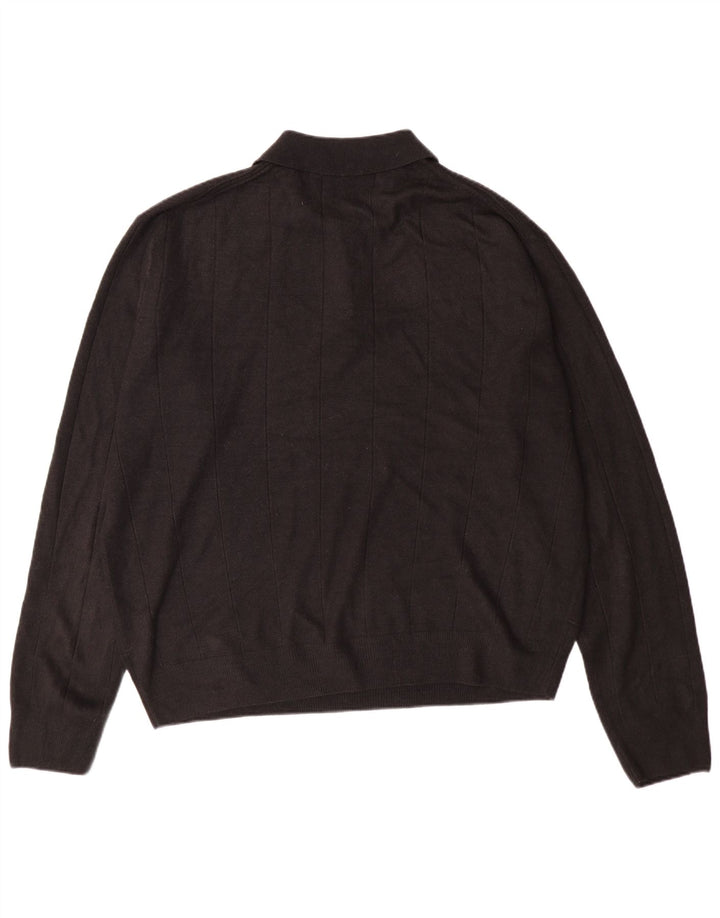 Dockers muški pulover s polo ovratnikom 2XL crni akril