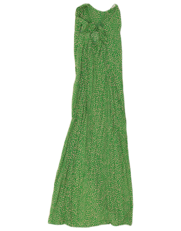 Zara ženska maksi haljina UK 4 XS zeleni životinjski print