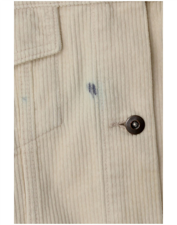 Zara ženska prevelika jakna od samta, UK 10, mala pamučna boja