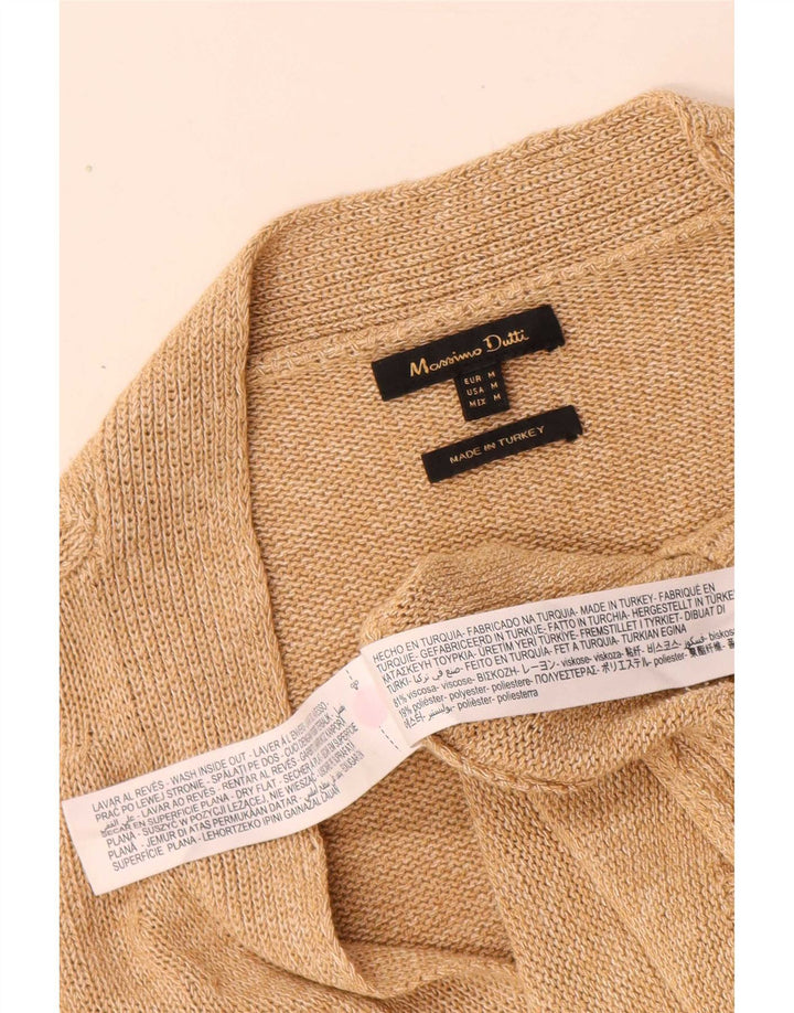 Massimo Dutti ženski kardigan pulover UK 14 srednje bež viskoza