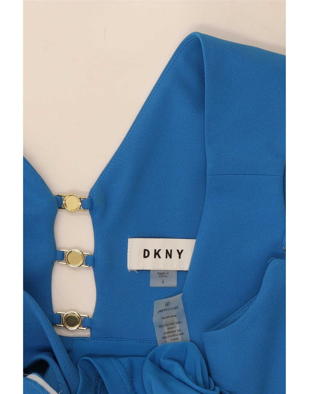 Dkny ženska plava haljina bez rukava US 6 Srednje plavi poliester
