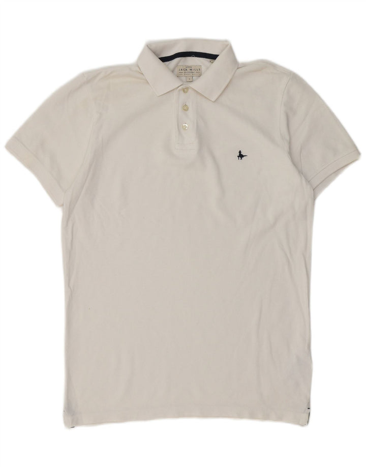 Jack Wills Muška polo majica Mala bijela pamučna