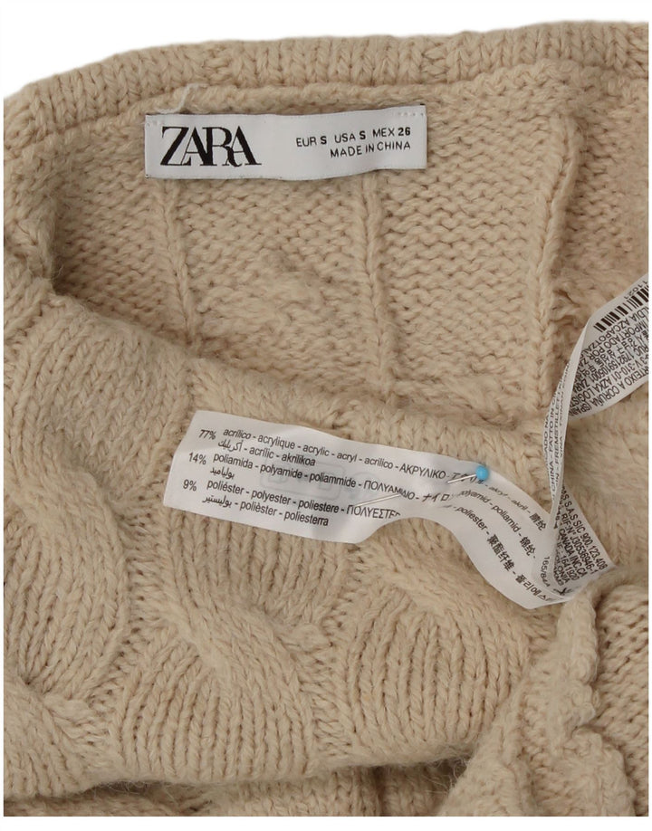 Zara ženski pulover s rol izrezom UK 10 Small Beige
