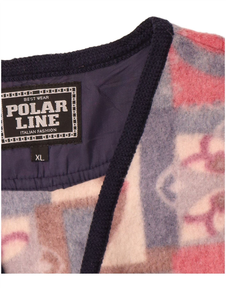 VINTAGE muška jakna od flisa UK 42 XL Višebojni Fair Isle poliester