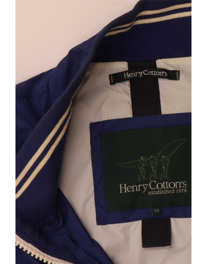 Henry Cottons muška bomber jakna IT 52 XL od plavog poliamida